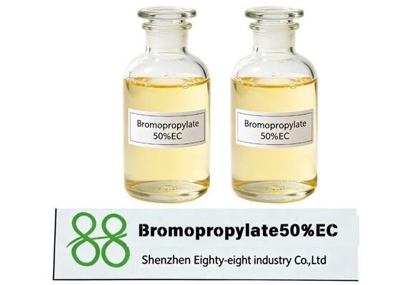 Acaricida concentrado emulsionable de organobromo EC de bromopropilato al 50%, pesticida de amplio espectro para todas las etapas del control de ácaros en frutas de algodón, embalaje personalizado OEM de fábrica