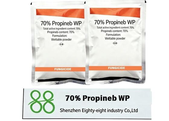 70% Propineb WP protective wettable powder fungicide, excellent anti‑resistance performance, ideal for rotation use with systemic fungicides, suitable for large‑scale fruit and vegetable plantations.