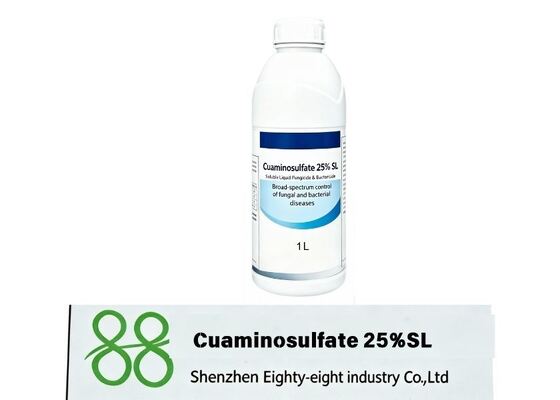Fungicida agrícola Cuaminosulfato 25% SL, buena solubilidad en agua, eficaz contra el tizón bacteriano y las enfermedades de la mancha foliar. Fungicida orgánico para plantas Cuaminosulfato 25% SL ICAMA CAS 108 80 5