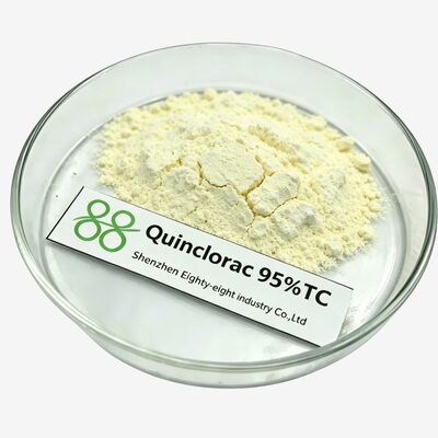 Quinclorac 95% TC (CAS:84087-01-4) Herbicida en polvo técnico, suministro de fábrica chino, etiquetado personalizado OEM ODM, materia prima de alta pureza para el control de malezas de arroz