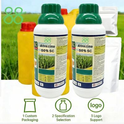 Atrazina 50% SC Suspensión Concentrado Herbicida, herbicida sistémico selectivo para maíz Sorgo Caña de azúcar, directo de fábrica, de alta calidad, bajo precio, personalizado y OEM