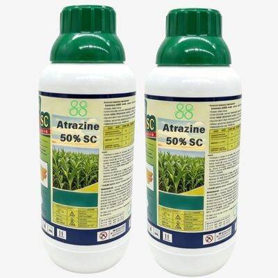 Atrazina 50% SC Suspensión Concentrado Herbicida, herbicida sistémico selectivo para maíz Sorgo Caña de azúcar, directo de fábrica, de alta calidad, bajo precio, personalizado y OEM