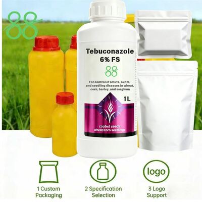 Agroquímico soluble en agua Fungicida Tebuconazol 0,6% Imidacloprid 5% Tiram 14,4% FS