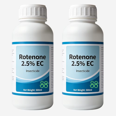 Rotenona 2,5% insecticida orgánico natural de la CE para la agricultura verde, control de plagas de amplio espectro, suministro directo de fábrica con especificaciones de paquetes flexibles, pedido a granel aceptable.
