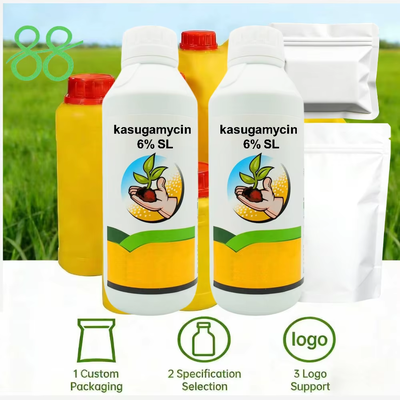 Kasugamicina 6% SL bactericida líquido sistémico soluble para el control de enfermedades bacterianas de las plantas, precio favorable de fábrica, paquete personalizable para compra a granel.