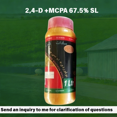 2,4-D+MCPA 67,5% SL compuesto orgánico soluble en líquido uso de herbicida selectivo para la eliminación de malezas de hojas anchas de los campos de granos, precio competitivo de fábrica, pedido a granel y paquete personalizado aceptable.