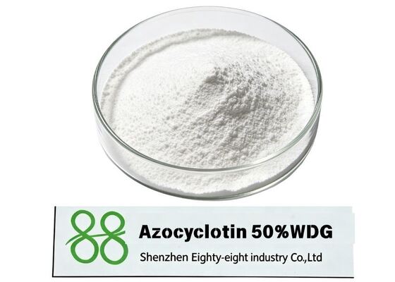 Gránulo acaricida organoestaño de azociclotina al 50% WDG de alta calidad, fuerte toxicidad por contacto, eficaz en huevos, ninfas y adultos de ácaros, control estable contra varios ácaros fitófagos