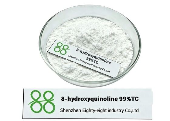 8-Hidroxiquinolina 99% TC, alta pureza. 8-Hidroxiquinolina de grado técnico, utilizada como fungicida e intermediario químico. Disponible a granel en la fábrica. CAS:148-24-3