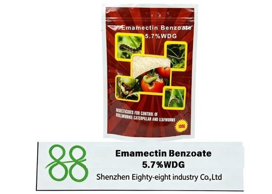 Insecticida dirigido a orugas de alto rendimiento Emamectina Benzoato 5,7% WDG, detiene rápidamente la alimentación de plagas y proporciona un control fiable CAS 155569 91 8 1,9% CE Emamectina Benzoato