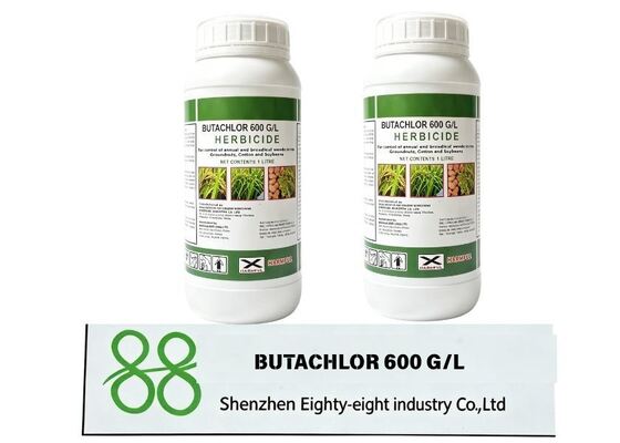 El herbicida herbicida Butachlor 600g/L EC, de larga duración, para el cierre del suelo, suprime la germinación de malezas antes de su aparición, ofrece una protección constante contra las hierbas de los graneros y las malezas acuáticas para las plantaciones de arroz.