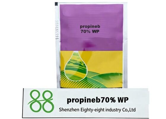 Propineb 70% WP contacto protector fungicida, control de amplio espectro de oomycete y enfermedades fúngicas, suplemento de zinc para cultivos, suministro en masa de fábrica.