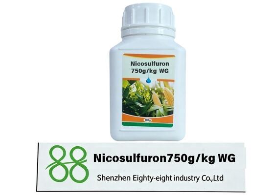 Nicosulfurón 750 g/kg WDG herbicida de maíz de alta eficiencia para el control de malezas de hierba, precio competitivo de fábrica, pedido a granel y embalaje personalizado.