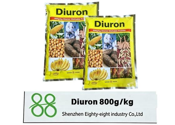 Herbicida Sistémico en Polvo Mojable del Grupo de la Urea Diuron 800g/kg, Mata Malezas de Acción Residual Prolongada Pre y Post-Emergencia para Malezas de Hoja Ancha y Pastos Anuales, CAS 330 54 1 Herbicida de Diuron 80%WDG