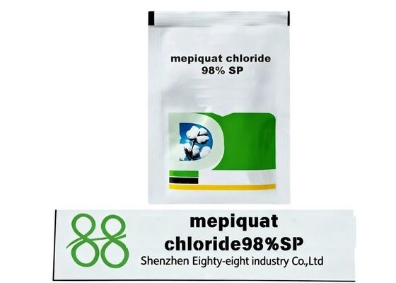 Mepiquat Chloride 98% SP suprimir el crecimiento excesivo de los cultivos, acortar el internodo, fortalecer los tallos, mejorar el rendimiento, fábricaPulver Mepiquat Chloride 98%TC Hormona de crecimiento sintético