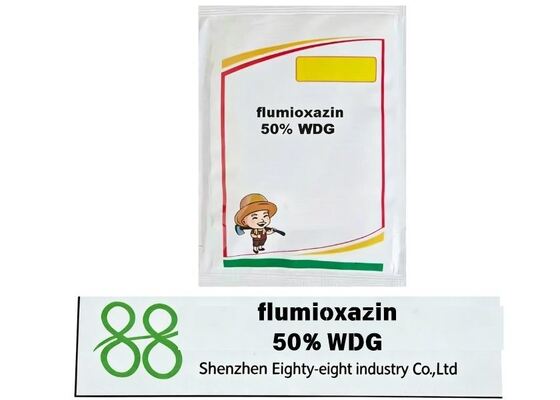 Flumioxazina 50% WDG Herbicida de contacto para la prevención de la aparición de malezas Para la control de malezas para la soja Para la soja Para el fruto de maní Para el huerto de hojas anchas