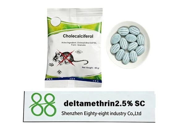 Gránulos rodenticidas de colecalciferol al 0,075%, cebo eficaz para matar ratas y ratones, gránulos de control de roedores de una sola toma para interiores y exteriores